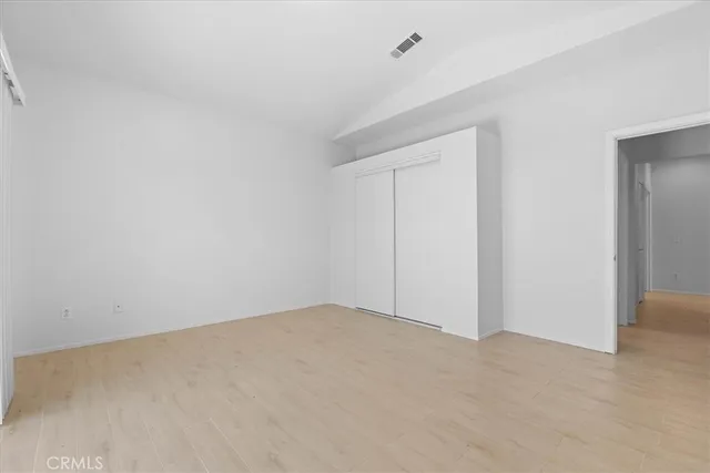 an empty room with an entryway