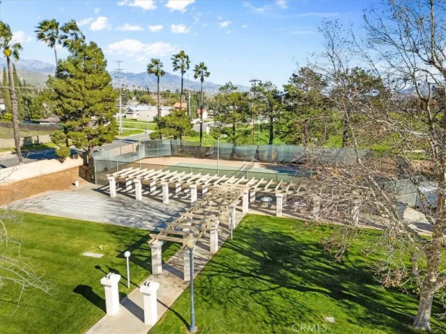 a view of a balcony with an outdoor space