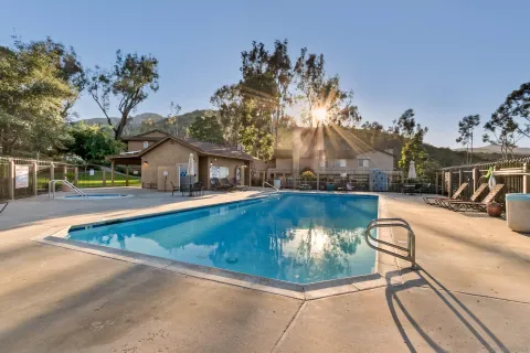 an aerial view of houses with street