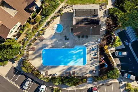 a view of a house with a garage