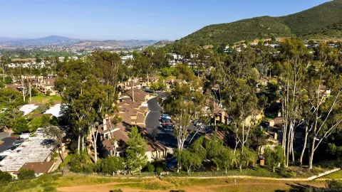 an aerial view of multiple house