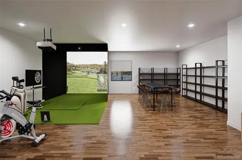 a bedroom with a bed and cabinets