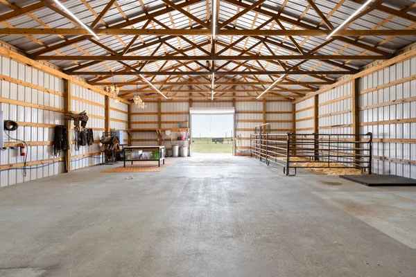 a view of water with a large trees