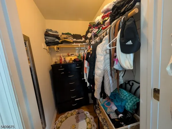 a close view of walk in closet