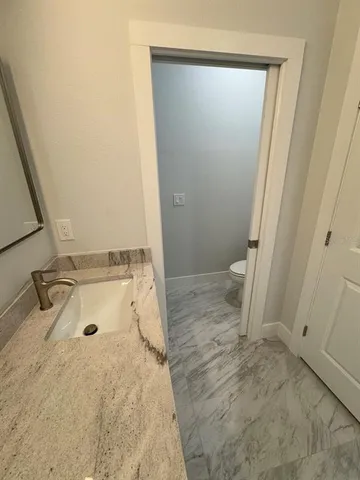 a bathroom with a sink and a tub