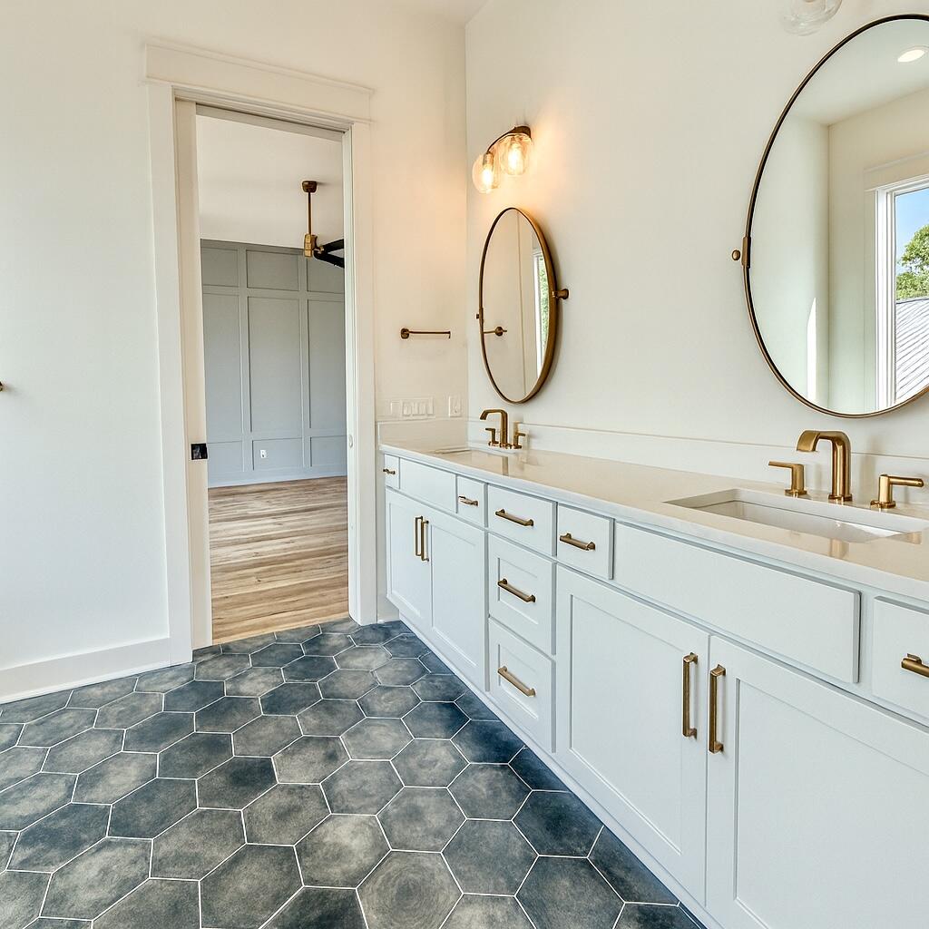 Lot 45 Sweet Gum Inlet Beach Inlet Beach, FL 32461 - Photo 33 of 56 a bathroom with a sink mirror and vanity
