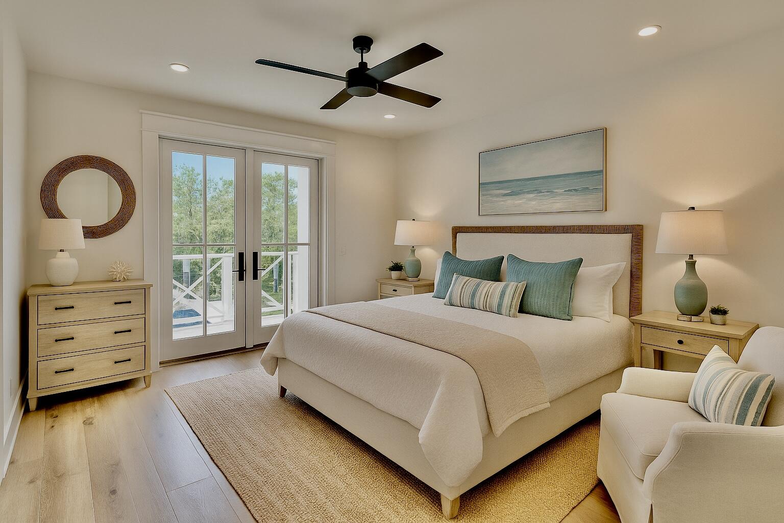 Lot 45 Sweet Gum Inlet Beach Inlet Beach, FL 32461 - Photo 38 of 56 a bedroom with a large bed and a large window