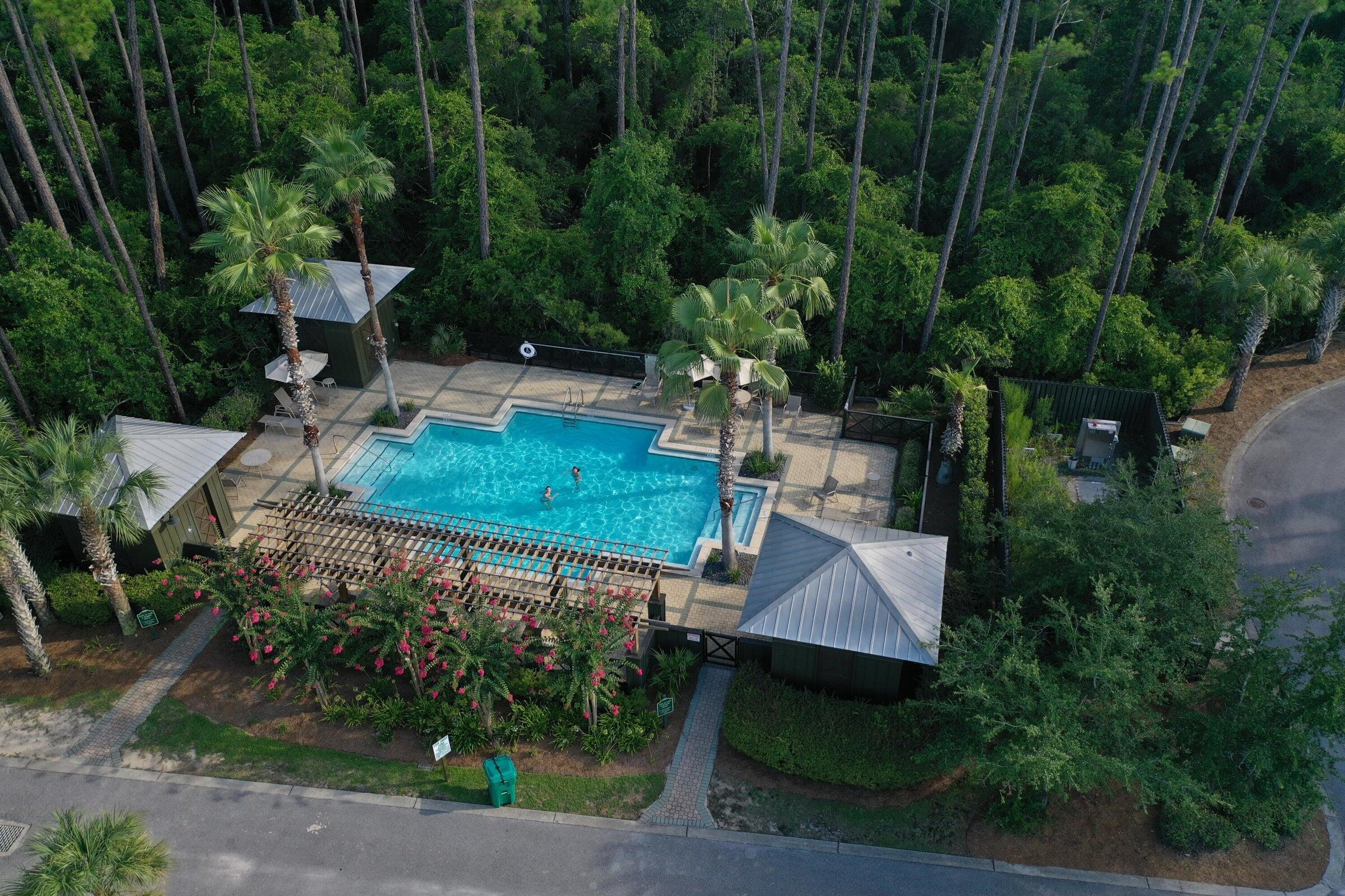 Lot 45 Sweet Gum Inlet Beach Inlet Beach, FL 32461 - Photo 52 of 56 an aerial view of a house with garden space and street view
