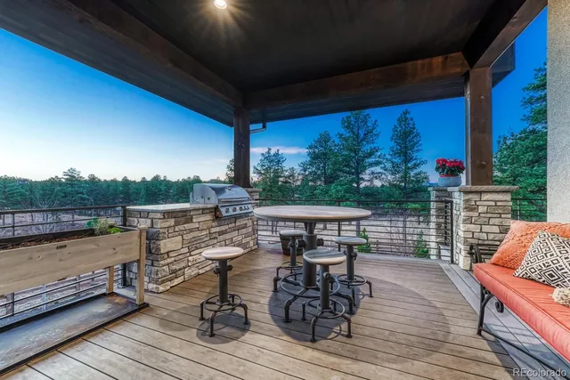 a view of balcony with furniture and outdoor space