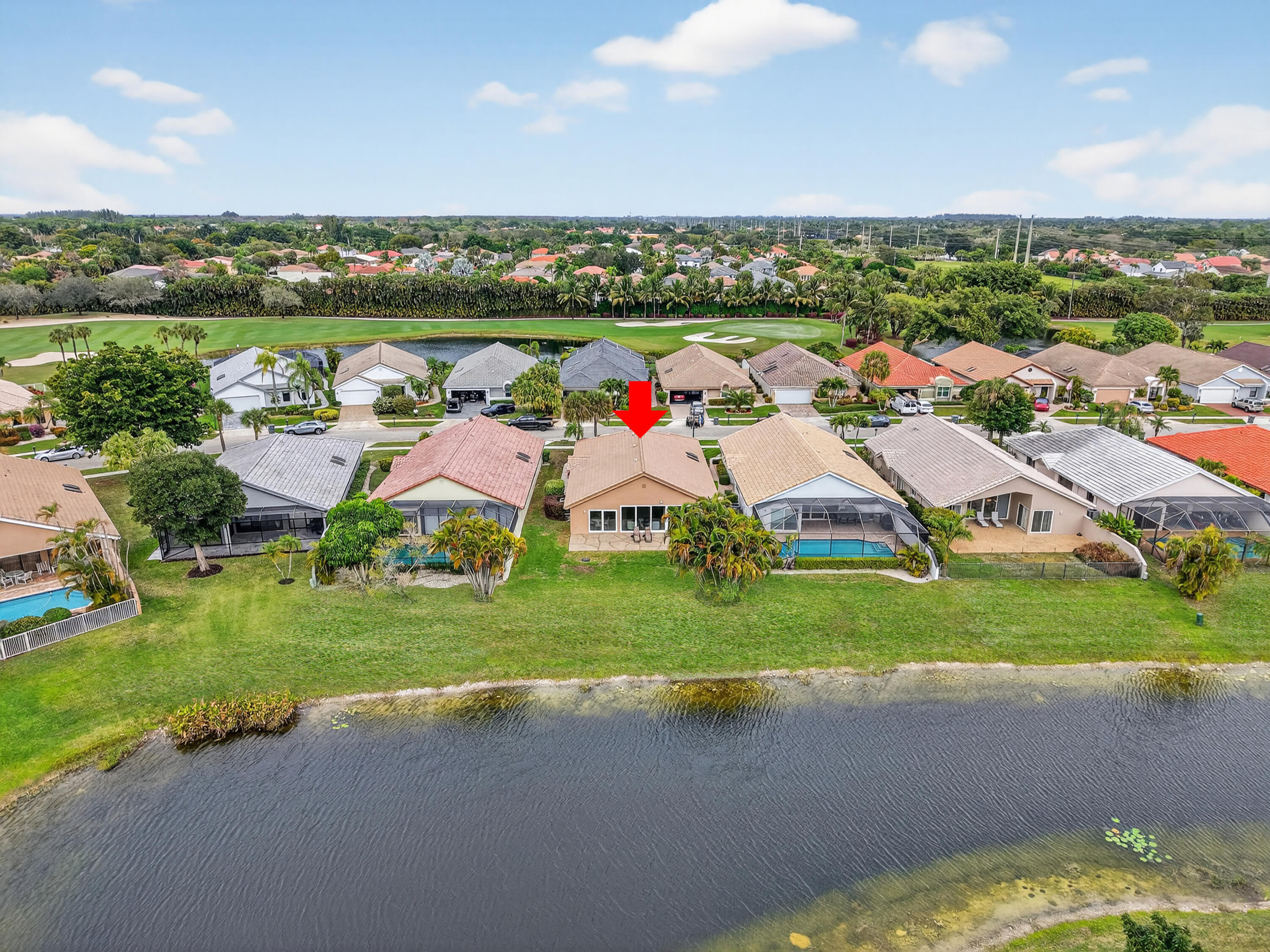 11253 Cloverleaf Circle Boca Raton, FL 33428 - Photo 49 of 79 an aerial view of residential houses with outdoor space and ocean view