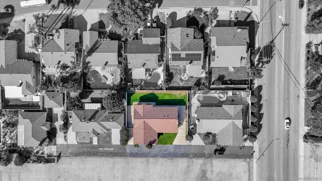 a bird view of the house