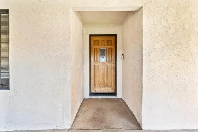 a view of front door