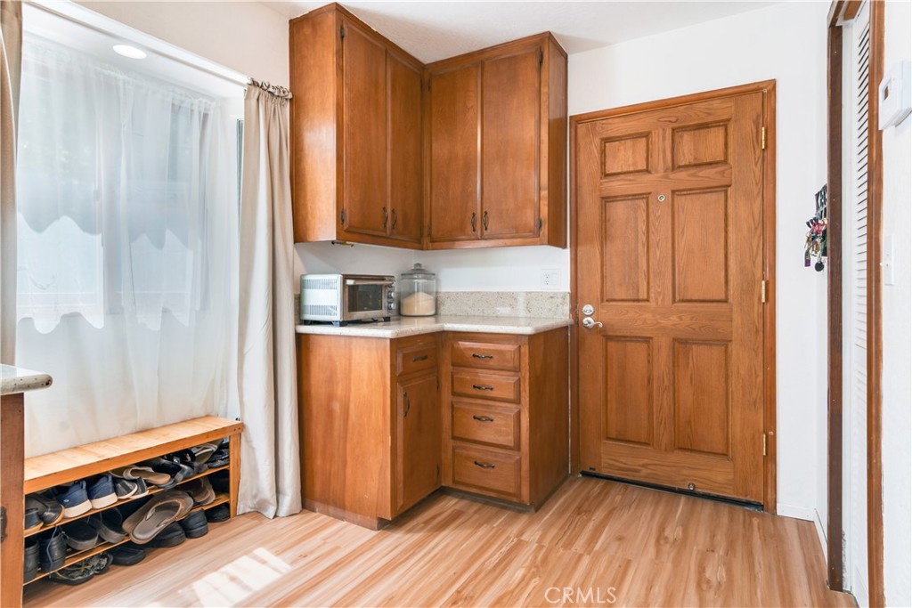 39444 Canyon Drive Forest Falls, CA 92339 - Photo 15 of 28 a kitchen with stainless steel appliances a refrigerator and sink