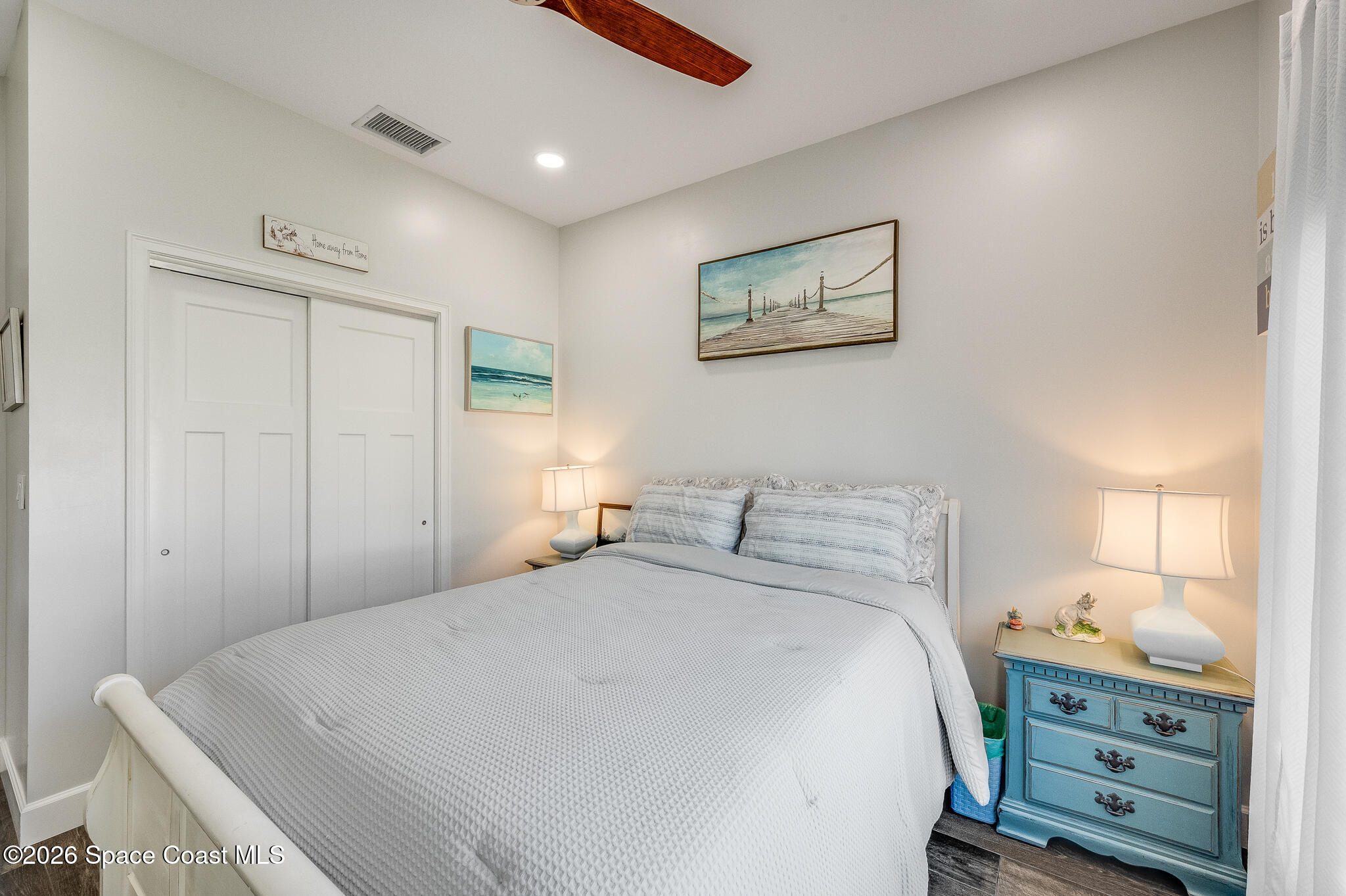 447 Sandy Key Melbourne Beach, FL 32951 - Photo 48 of 94 a bedroom with a bed and a closet