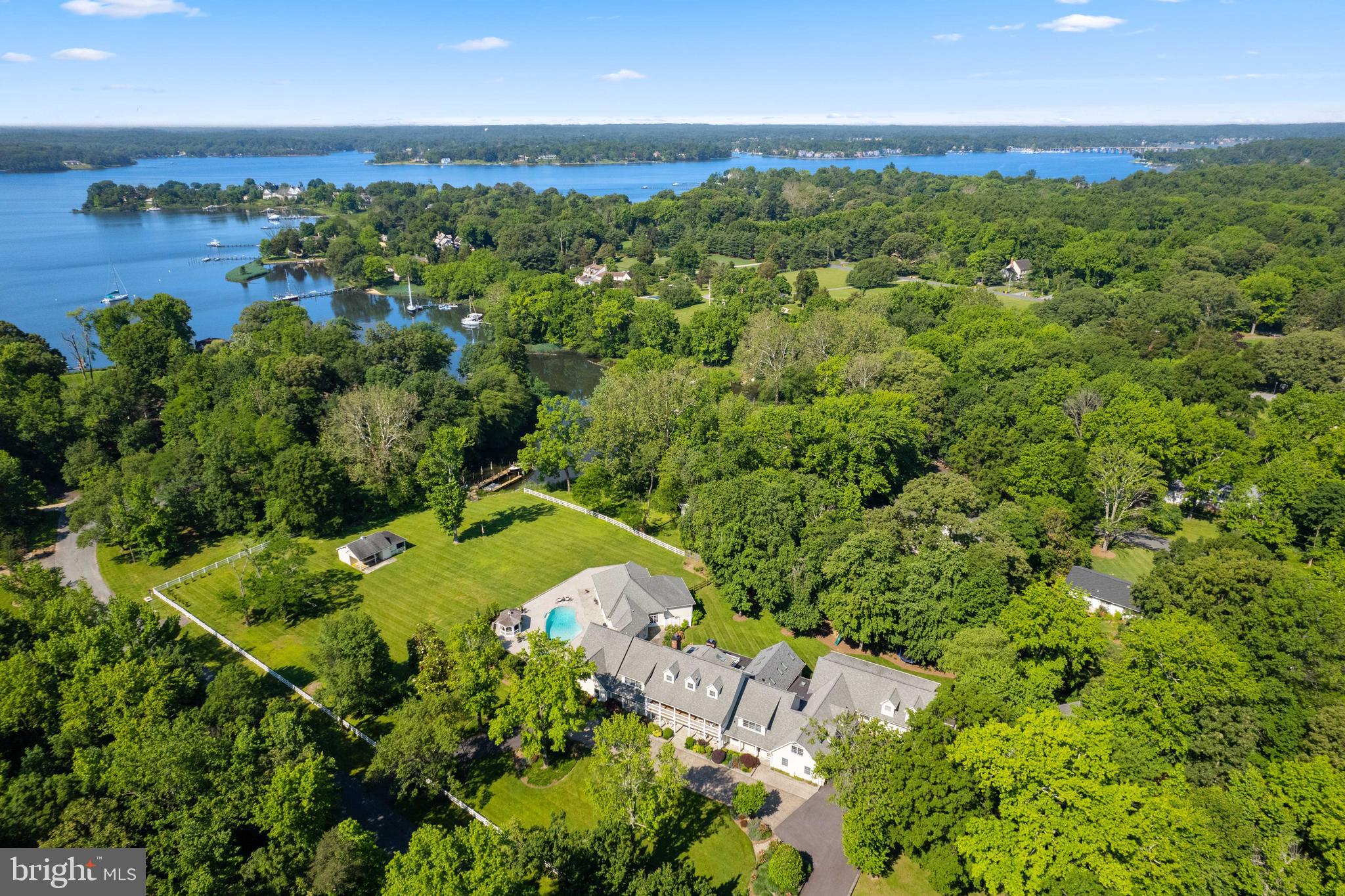 3054 Rundelac Road Annapolis, MD 21403 - Photo 2 of 38 3.5+ acre waterfront estate w/ private pier & pool