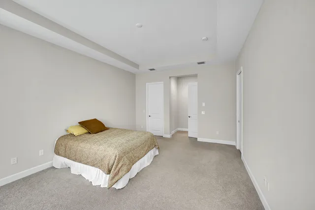 a bathroom with a shower and a toilet