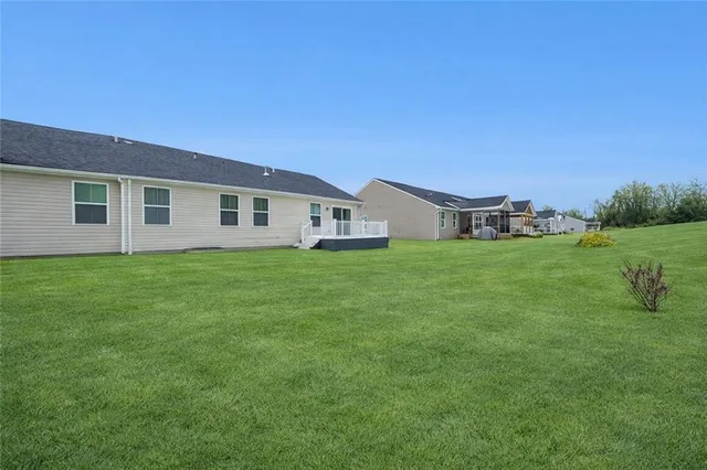 a house view with a garden space