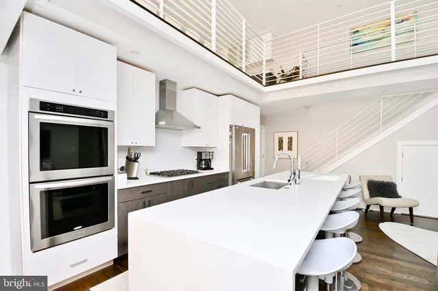 a view of a balcony with city view