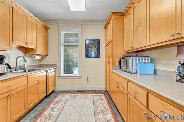 a room with furniture