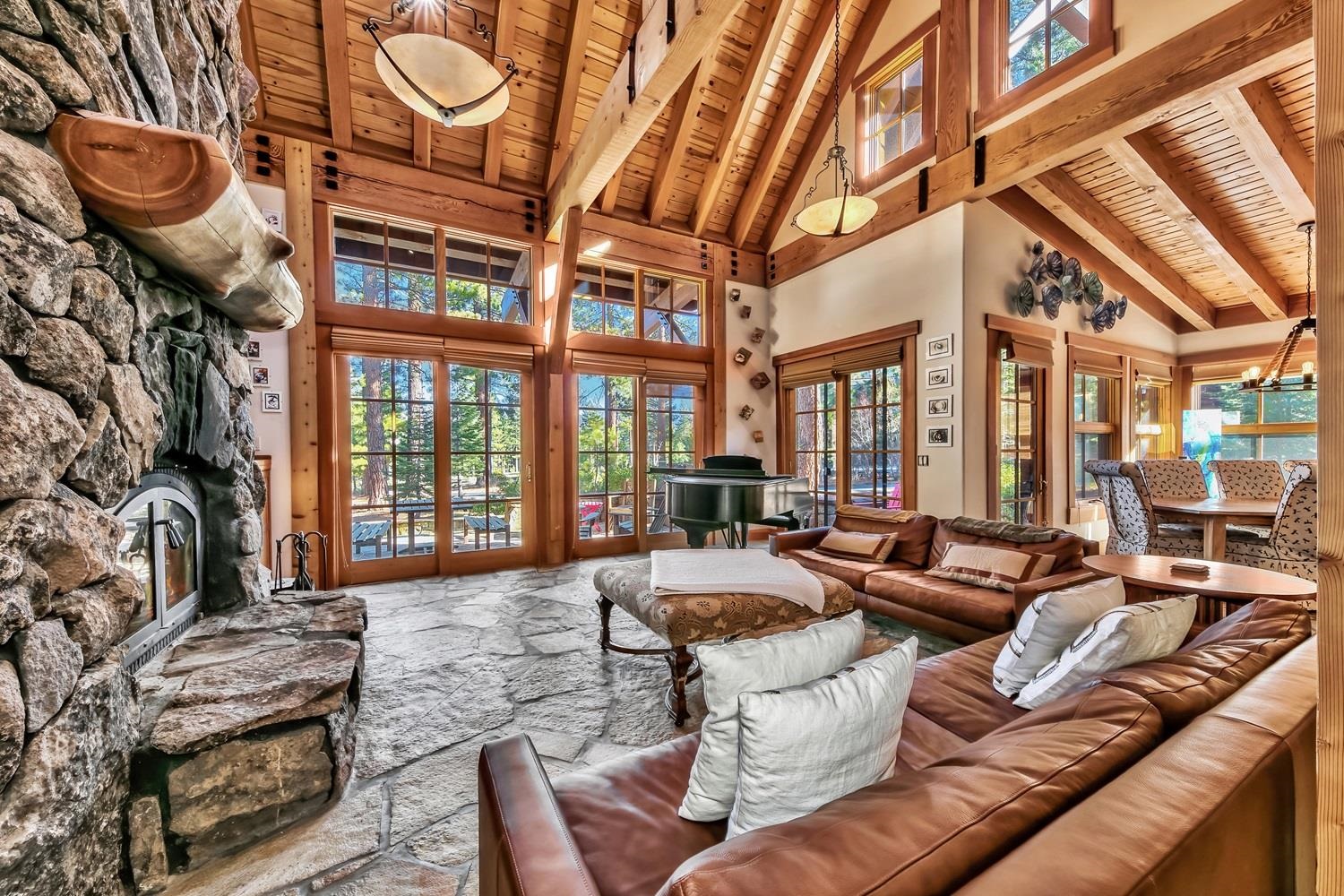 120 Bob Watson Truckee, CA 96161 - Photo 7 of 21 a living room with furniture a fireplace and large windows