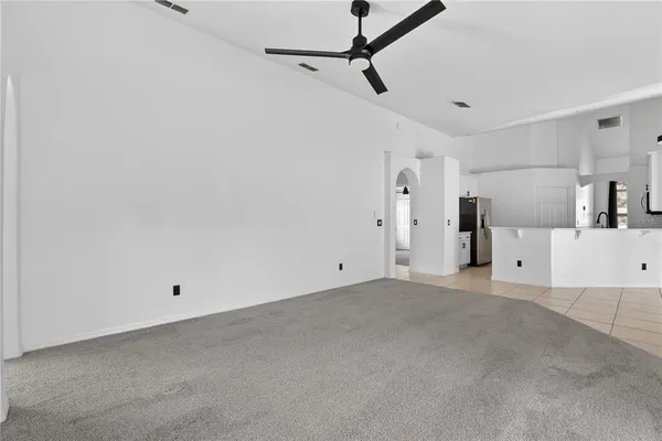 a view of a room with an empty space