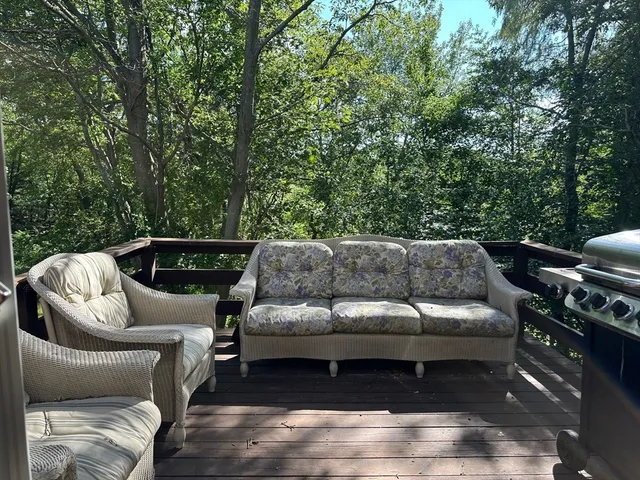 a view of a couches in a patio