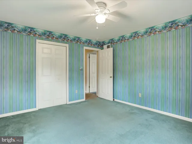 a view of a closet in a room