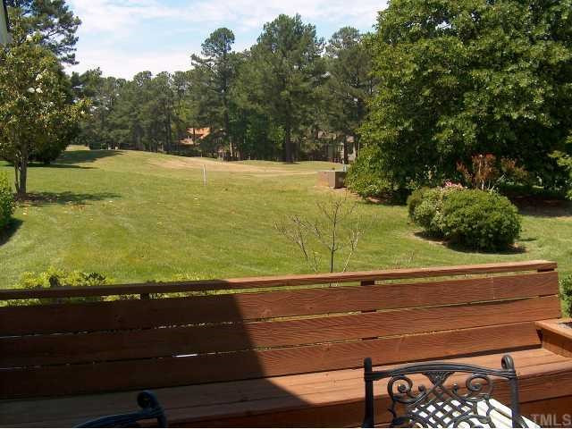 2908 Hawtree Drive Raleigh, NC 27613 - Photo 10 of 12 Overlooking the deck the golf course beckons. View