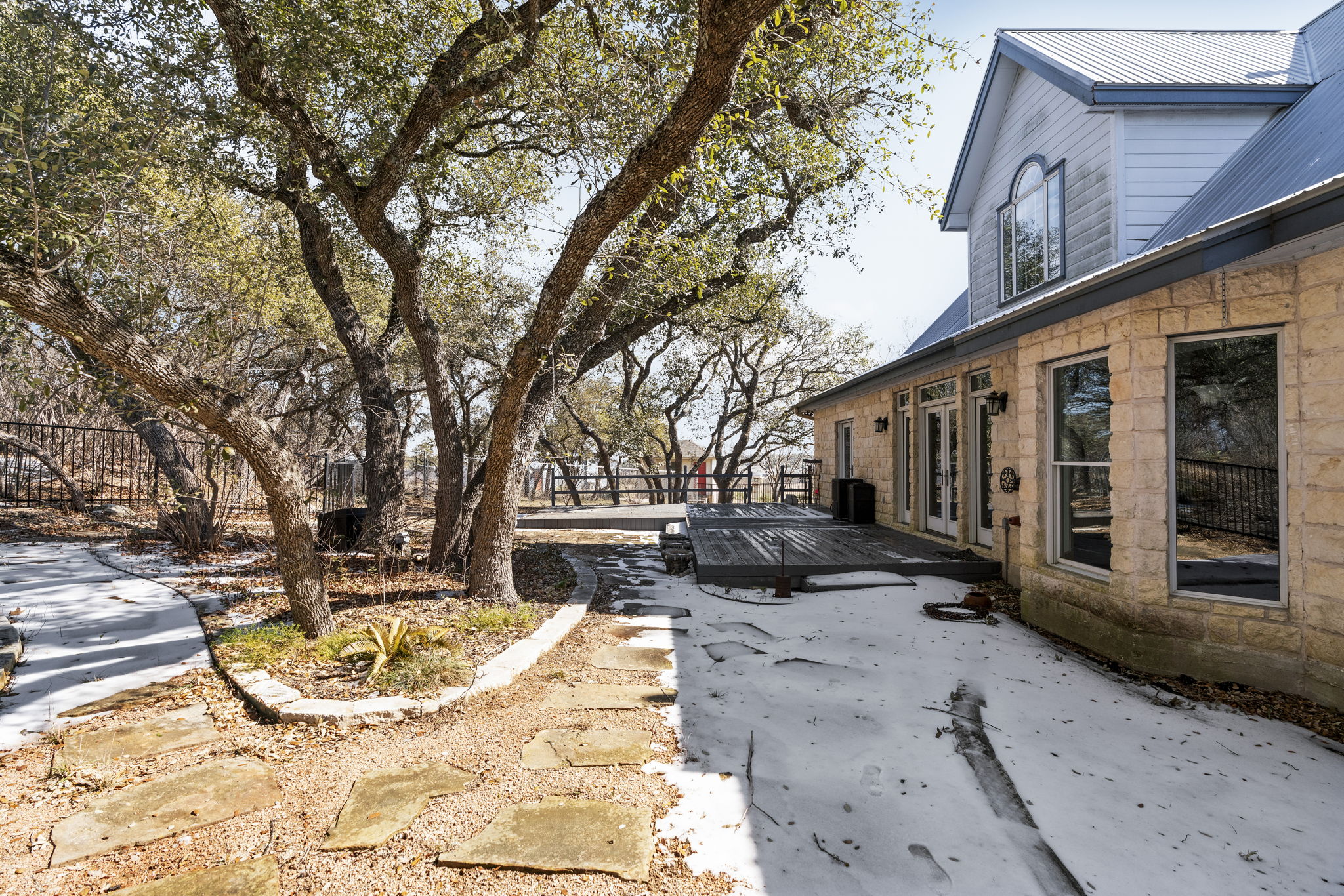 310 County Road 317 Georgetown, TX 78626 - Photo 33 of 40 Backyard with spacious deck and tons of privacy