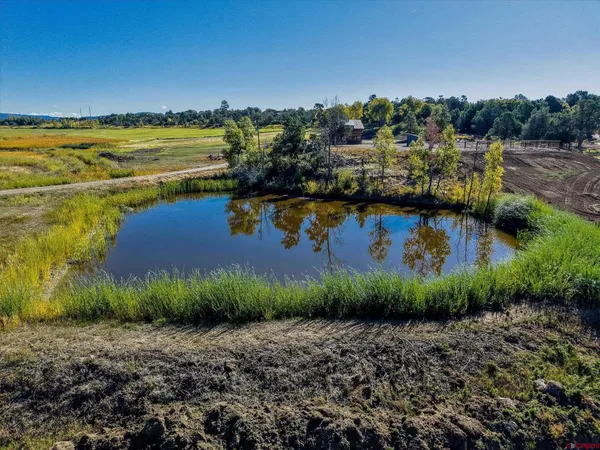 a view of a lake with outdoor space