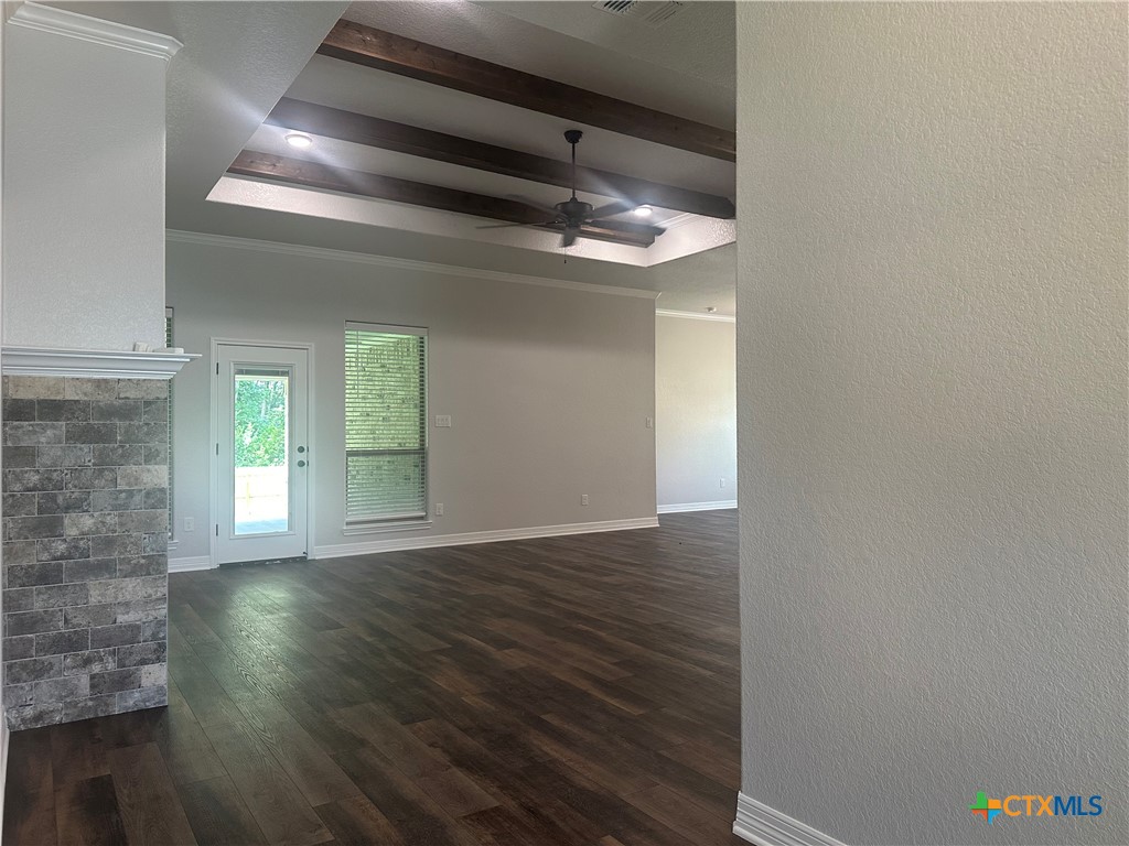 2005 Edna Lane Troy, TX 76579 - Photo 23 of 30 a view of an empty room with wooden floor and a window