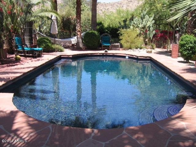 5841 East Redwing Road Paradise Valley, AZ 85253 - Photo 3 of 11 Tiled Pool ~ Views of Camelback & Mummy