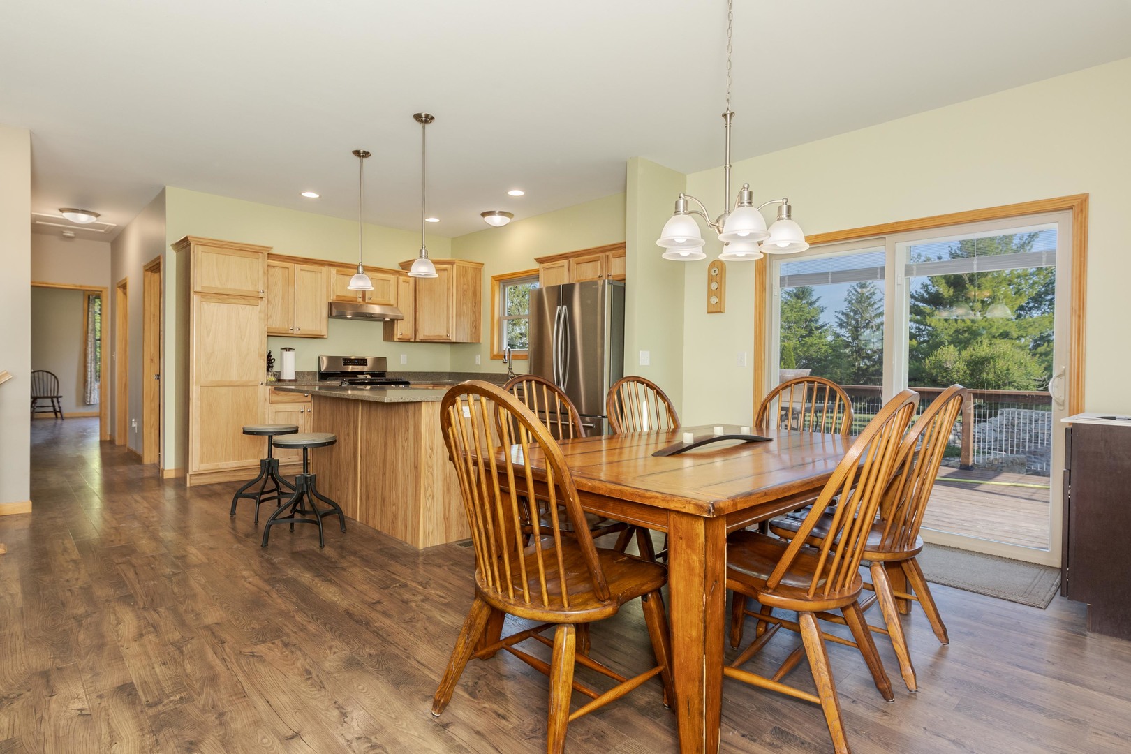 22037 East 2600 N Road Odell, IL 60460 - Photo 21 of 59 a view of a dining room with furniture window and wooden floor