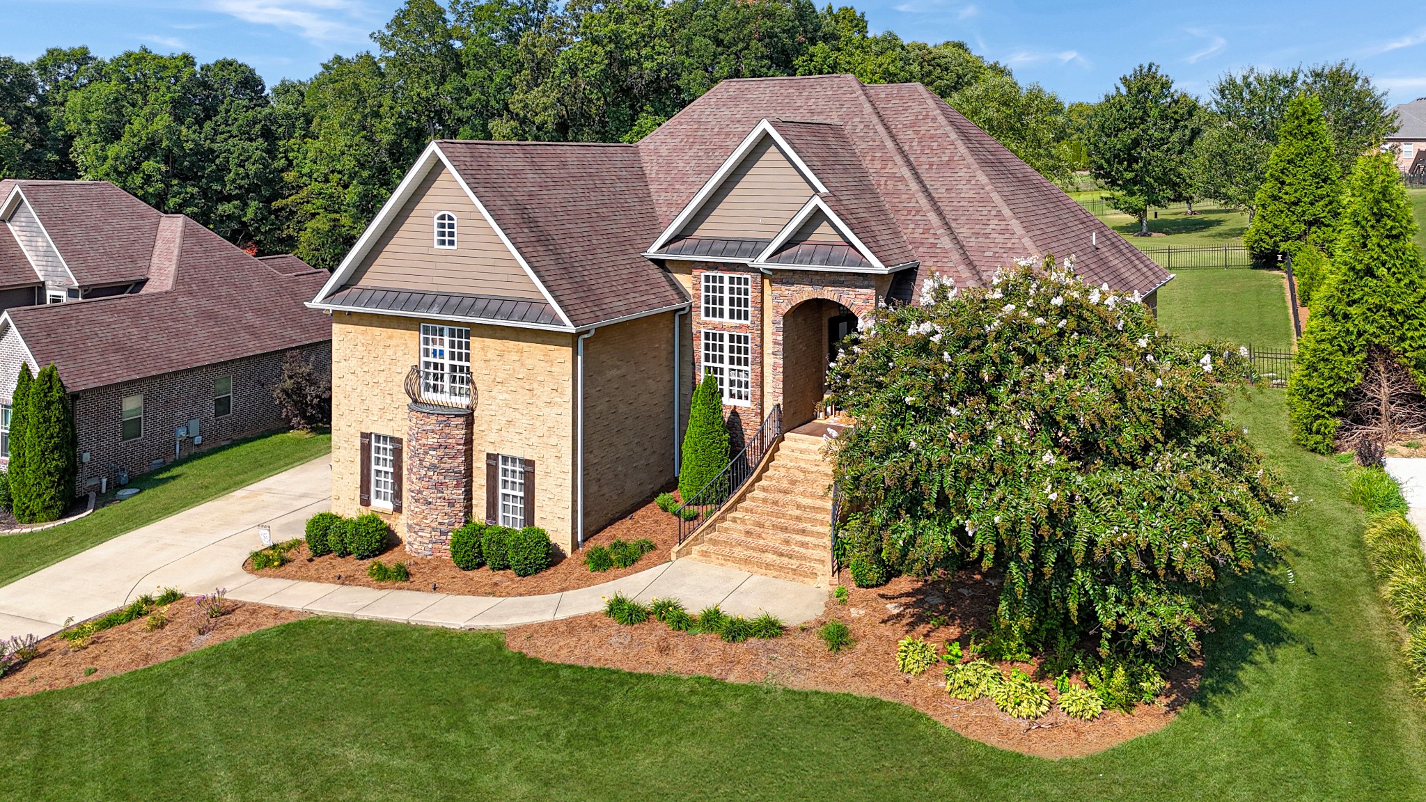a aerial view of a house