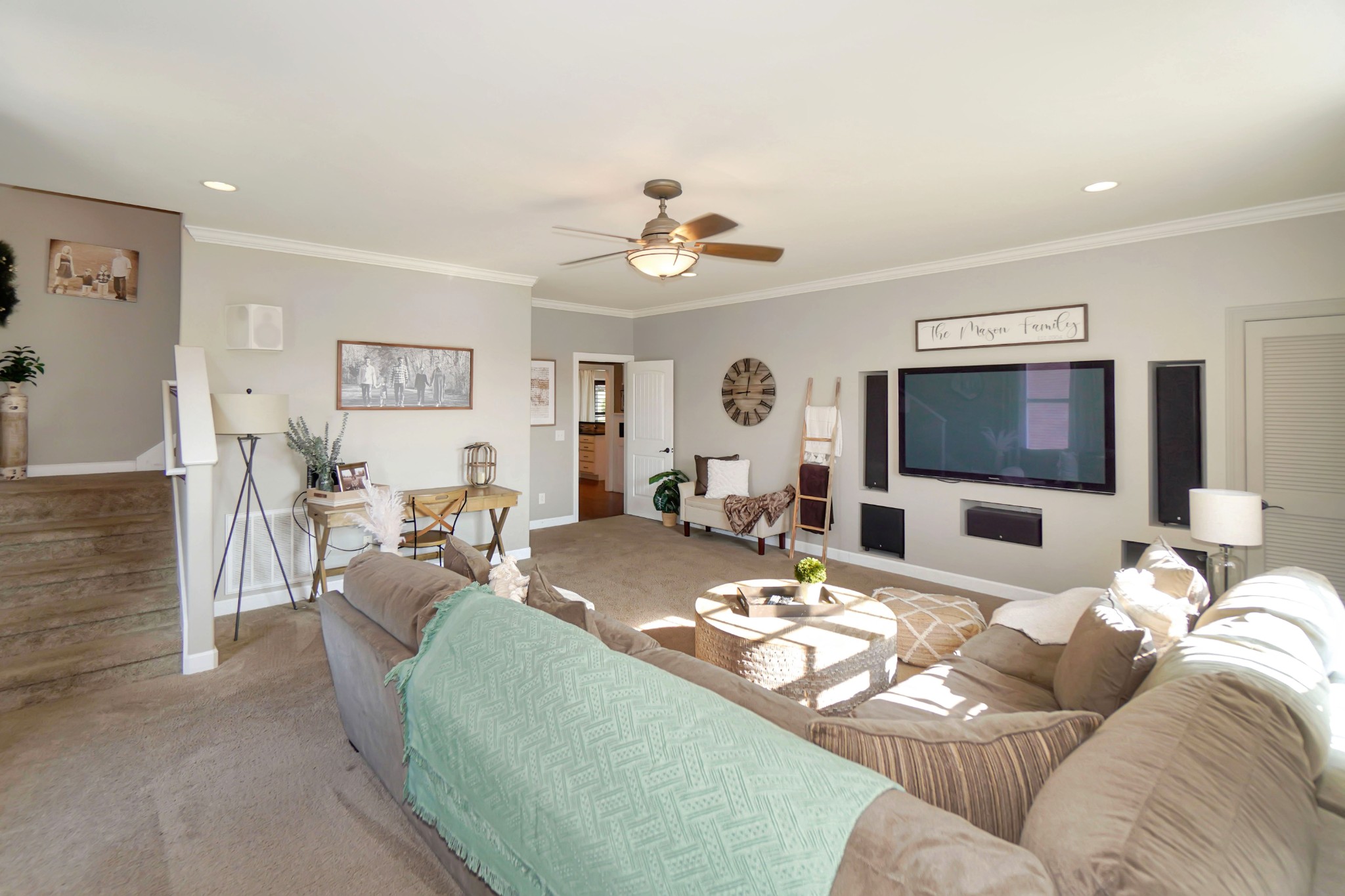 116 Cassandra Drive Cottontown, TN 37048 - Photo 11 of 53 a living room with furniture and a flat screen tv