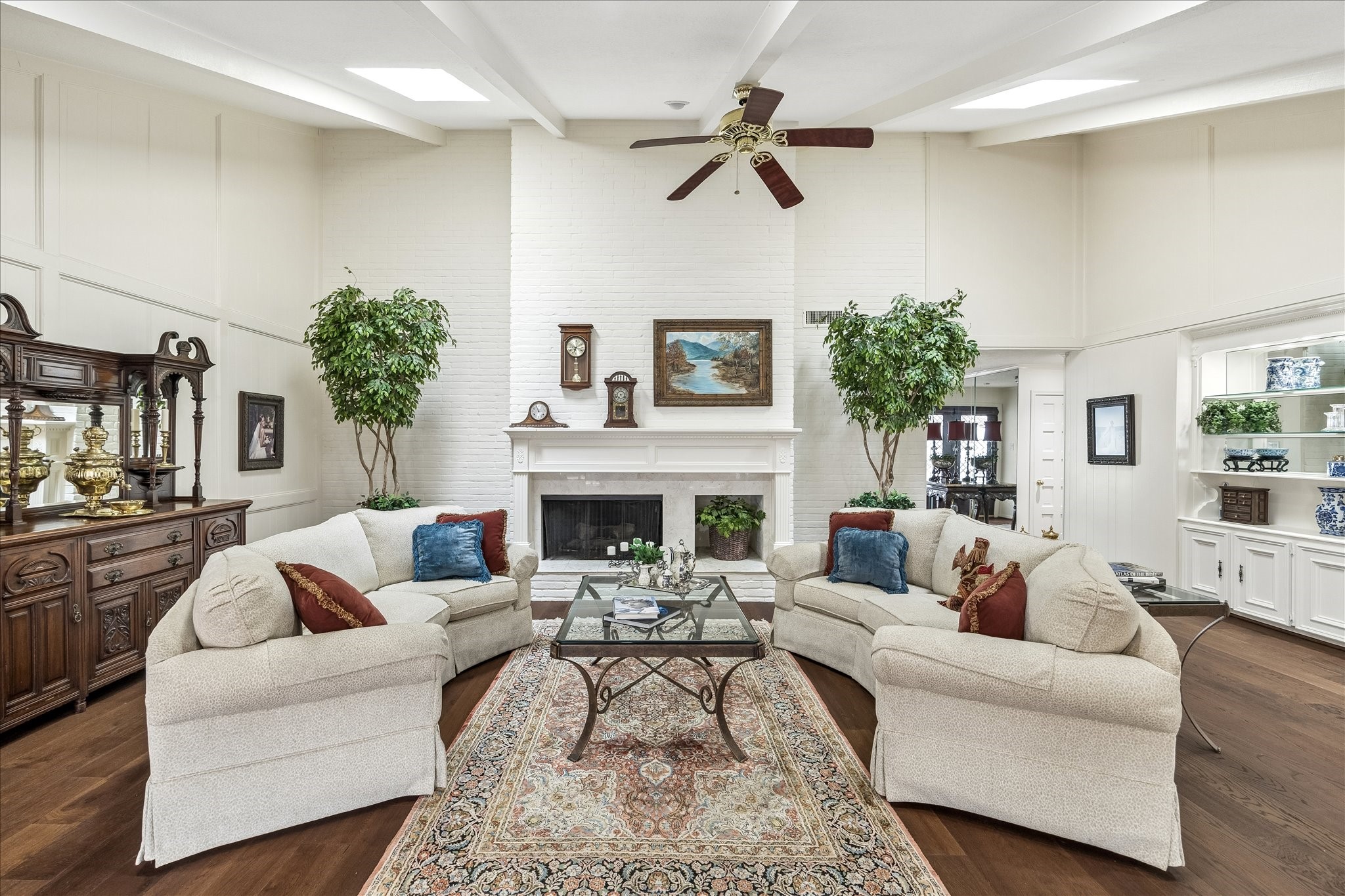 13503 Myrtlea Drive Houston, TX 77079 - Photo 11 of 50 a living room with furniture fireplace and a potted plant