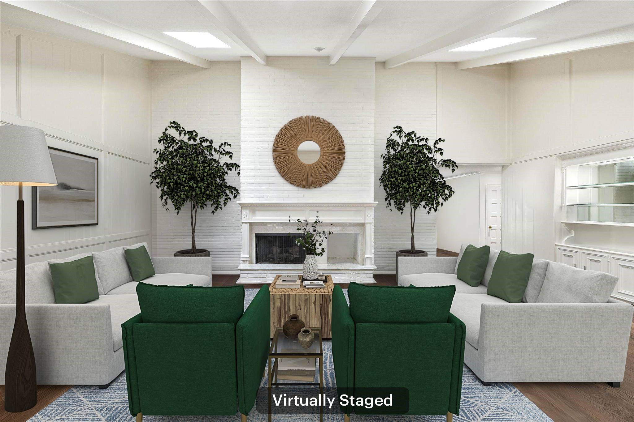 13503 Myrtlea Drive Houston, TX 77079 - Photo 12 of 50 a living room with furniture potted plant and a fireplace