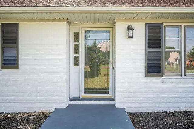 a view of front door of house