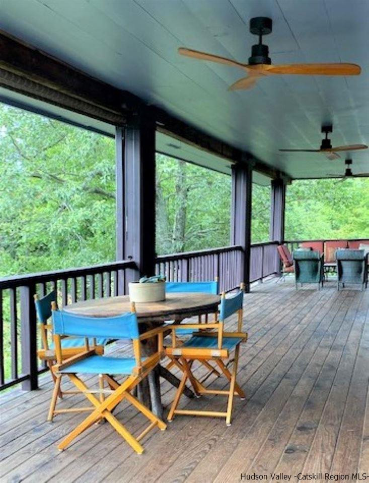 41 Stokes Way High Falls, NY 12440 - Photo 26 of 35 a view of a patio with furniture and wooden floor