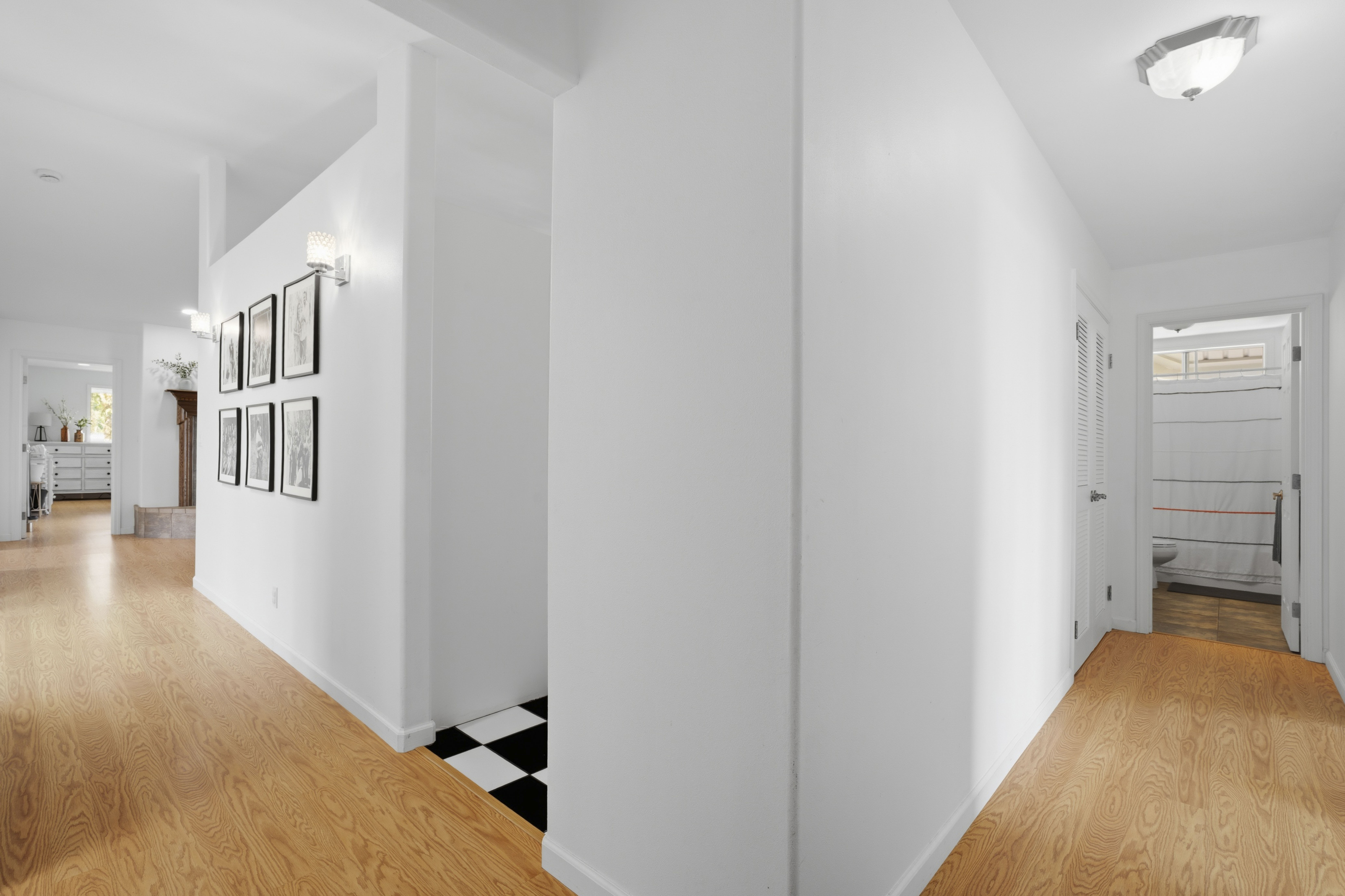 18-3970 Canney Road Mountain View, HI 96771 - Photo 14 of 30 a view of a hallway with wooden floor and staircase