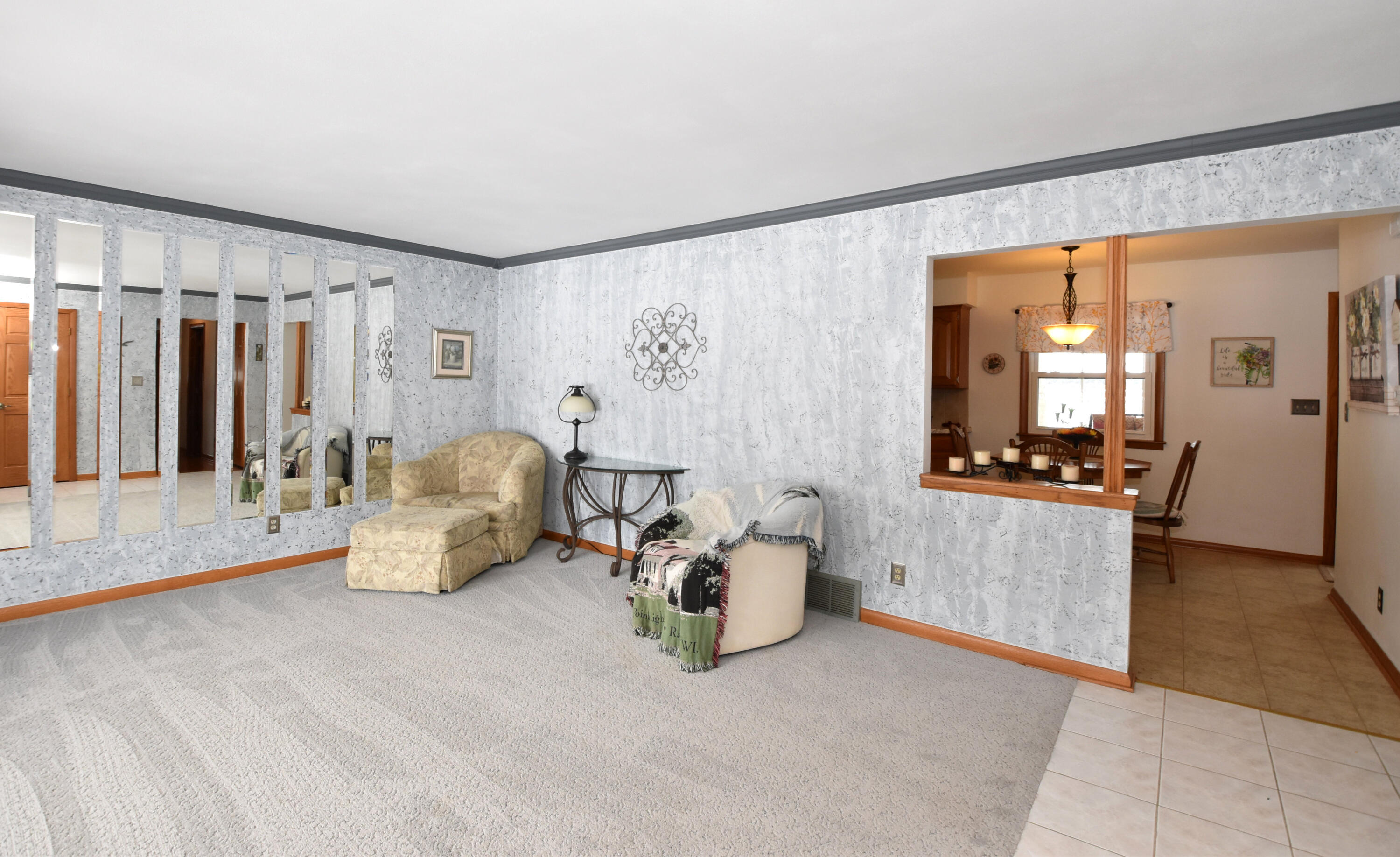 1838 Fancher Road Mount Pleasant, WI 53406 - Photo 7 of 46 Living Room into Kitchen