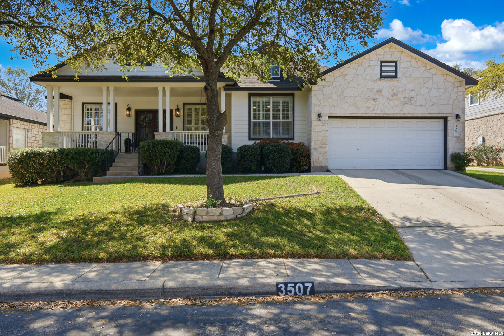 3507 Windy Ridge Court San Antonio, TX 78259 - Photo 1 of 1 a front view of a house with a yard