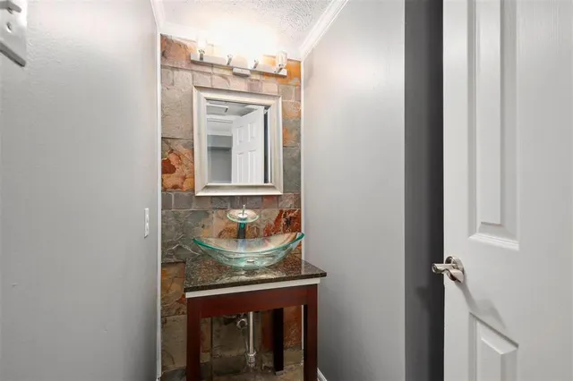 a view of a kitchen from the closet