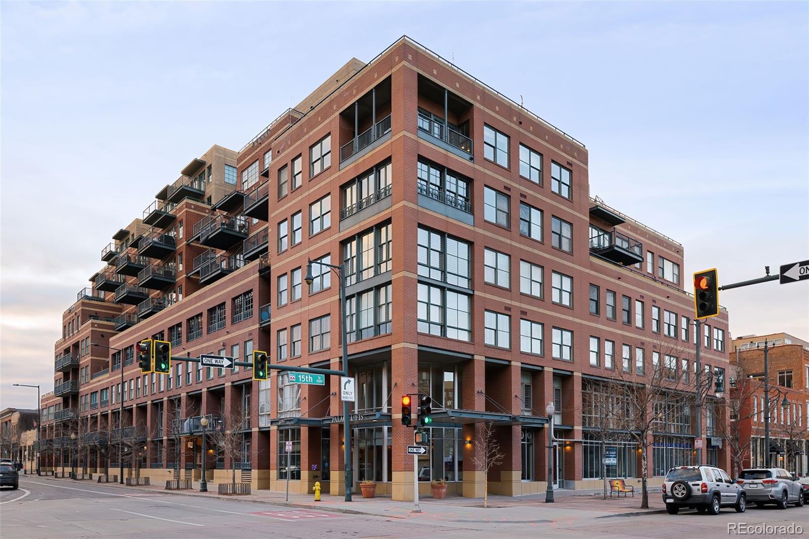 a front view of a building