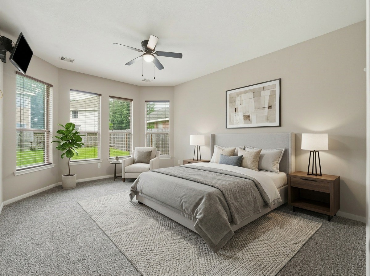 12410 Adams Ridge Lane Humble, TX 77346 - Photo 20 of 33 Virtually staged primary bed.