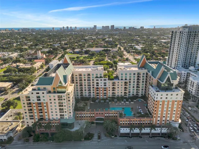 an aerial view of city