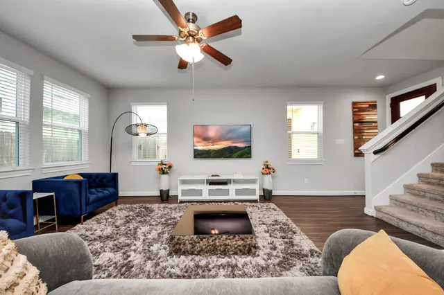 a kitchen with a sink stove and refrigerator