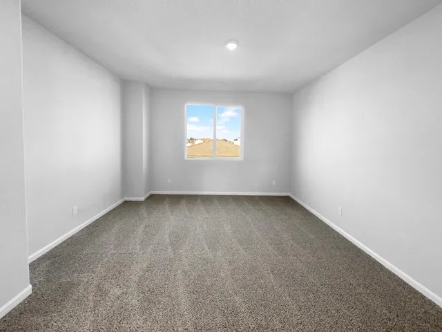 an empty room with a window