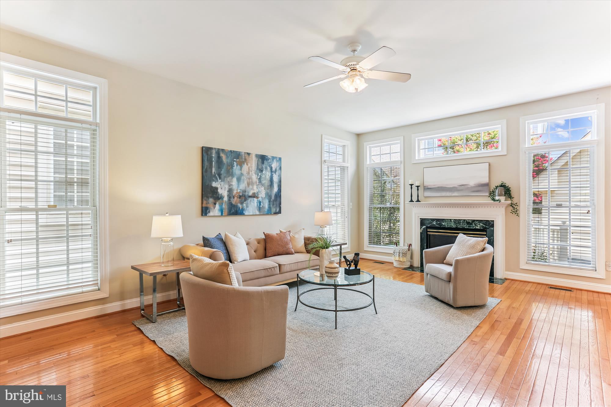 713 Bright Meadow Drive Gaithersburg, MD 20878 - Photo 17 of 54 a living room with furniture and a fireplace