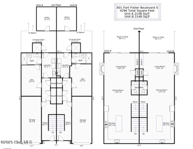 $2,275,000 | 601 Fort Fisher Boulevard South, Unit B, Kure Beach, NC 28449